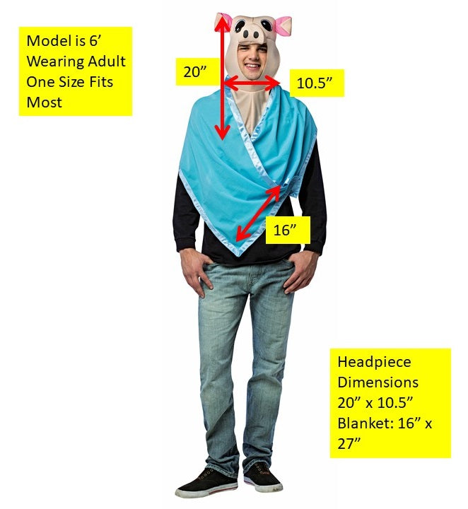 Pig in a Blanket Kit Halloween Costume, Adult One Size