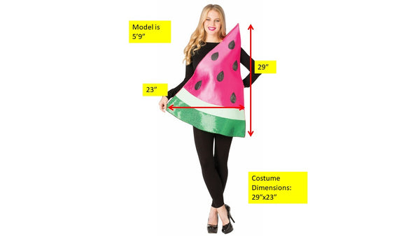 Watermelon Slice Costume, Adult One Size