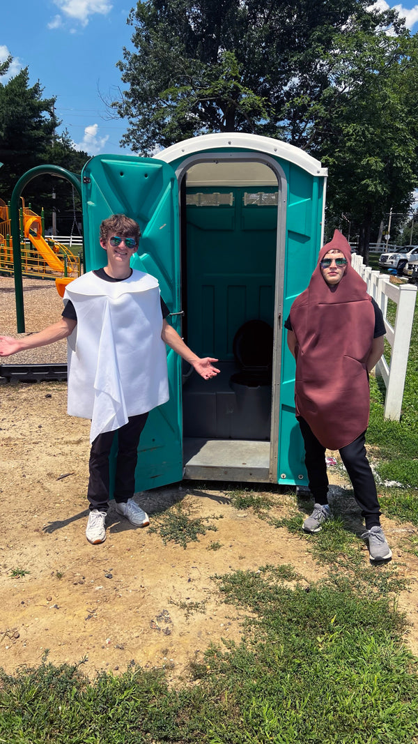 Poop and Toilet Paper Couples Halloween Costume, Adult One Size