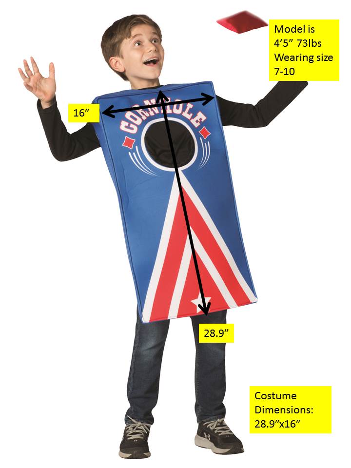 Cornhole Kids Costume, Child Size 7-10