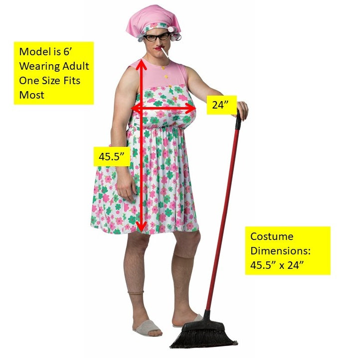 Grumpy Granny Men's Halloween Costume, Adult One Size