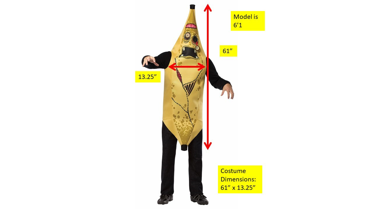 Zombie Banana Costume, Child Size 7-10