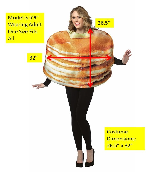 Stacked Pancakes Costume, Adult One Size