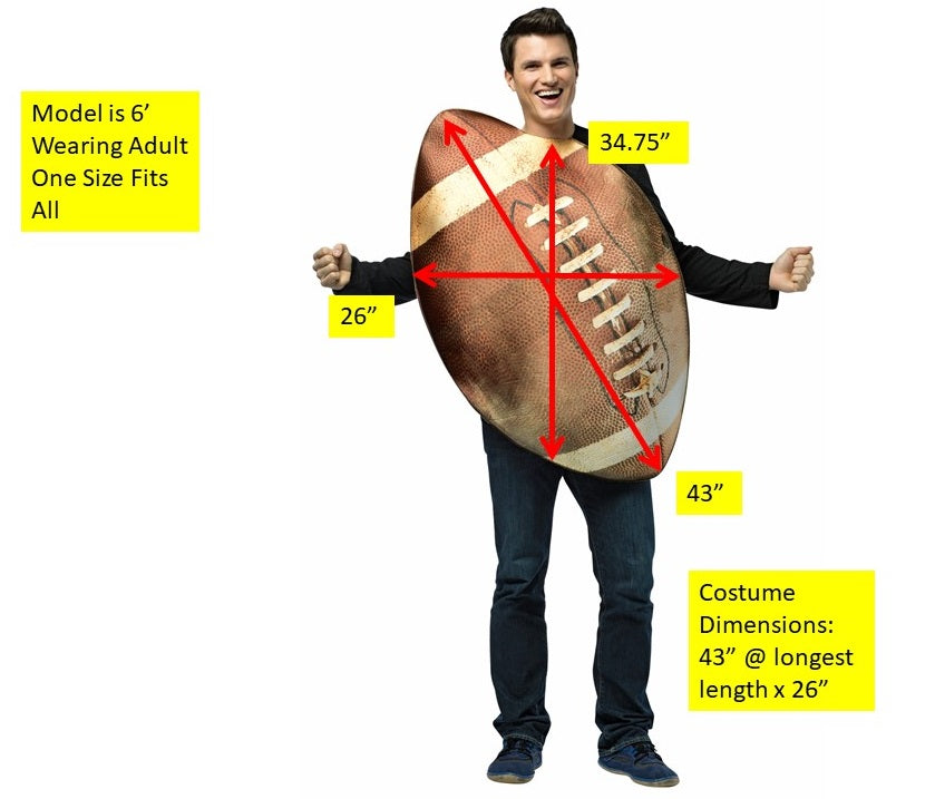 Football Costume, Adult One Size