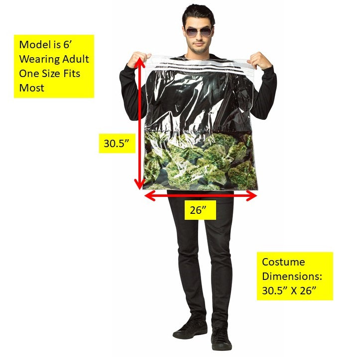 Bag of Weed Costume, Adult One Size