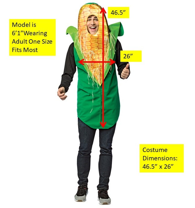 Corn on the Cob Costume, Adult One Size