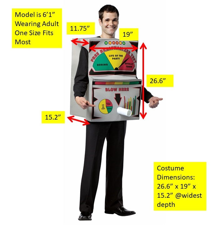 Breathalyzer Costume, Adult One Size