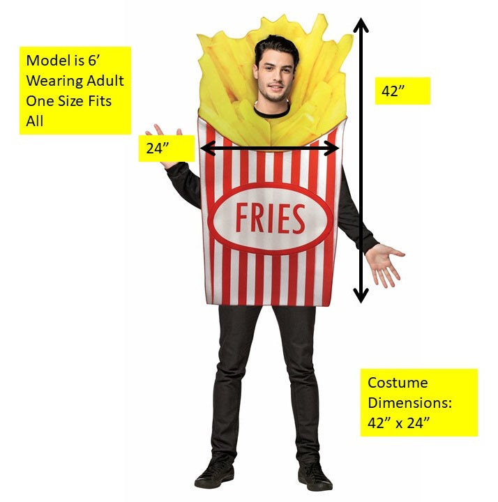 French Fries Tunic & Dress Couples Costume, Adult One Size & Women's 2-8