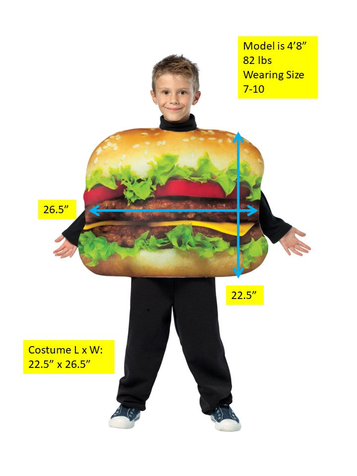 Cheeseburger Costume, Child Size 7-10