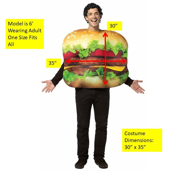 Cheeseburger & Beer Mug Dress Couples Costume, Adult One Size & Women's 4-10