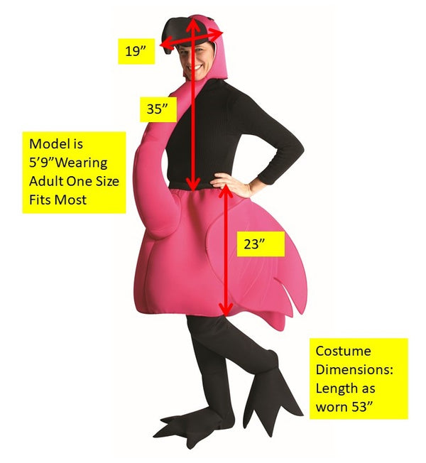 Flamingo Costume, Adult One Size