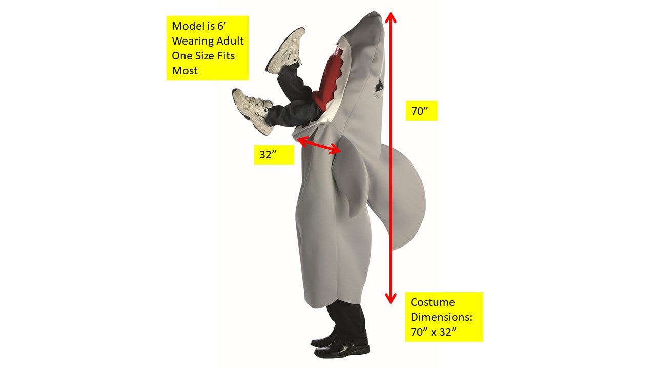 Man-Eating Shark Costume, Adult One Size