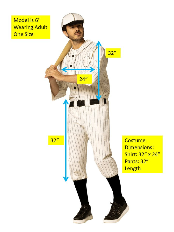 Old Tyme Player Costume, Adult One Size