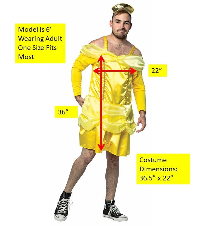 My Hairy Princess Beauty Is a Beast Costume, Adult Men's One Size
