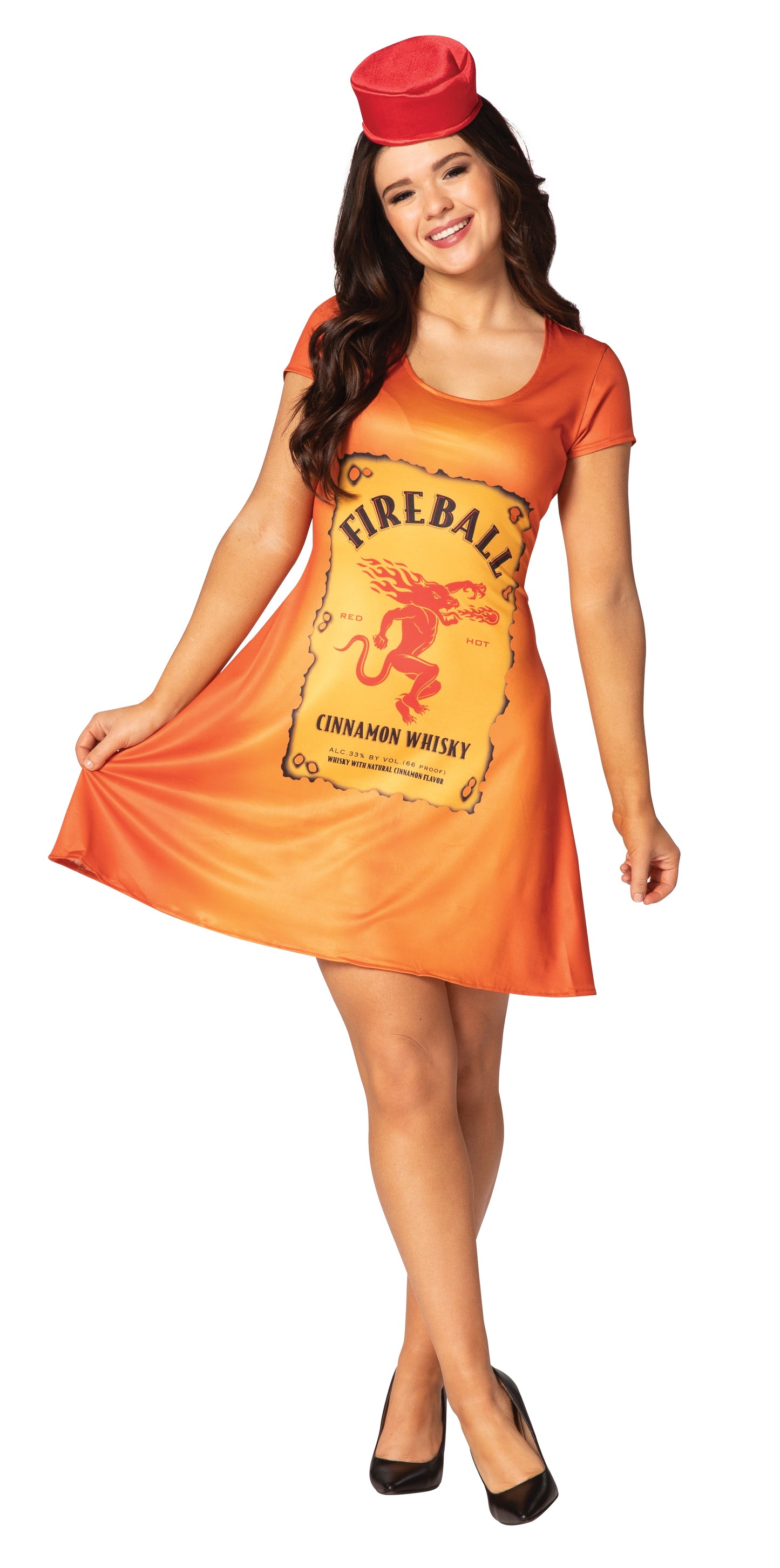 Fireball Skater Dress Costume, Women's S-M (2-8)