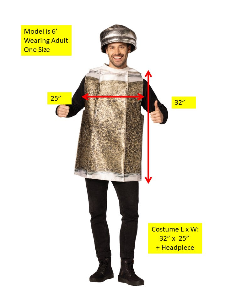 Pepper Shaker Costume, Adult One Size