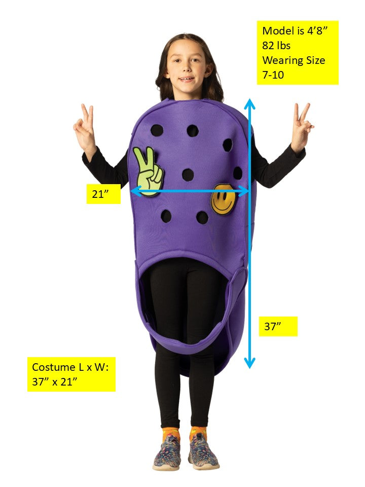 Garden Clog Beach Shoe Costume, Child Size 7-10