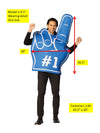 #1 Foam Finger Costume, Blue, Adult One Size