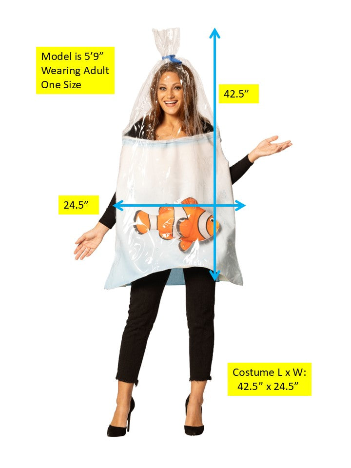 Bag of Fish Costume, Adult One Size