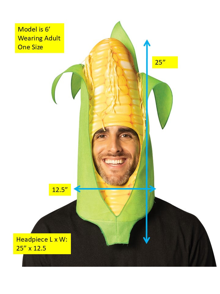 Ear of Corn Hat Costume, Adult One Size