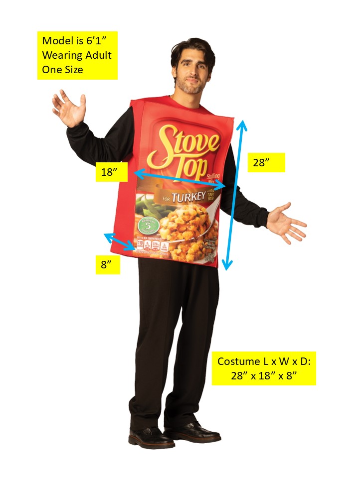Kraft Stove Top Turkey Stuffing Costume, Adult One Size