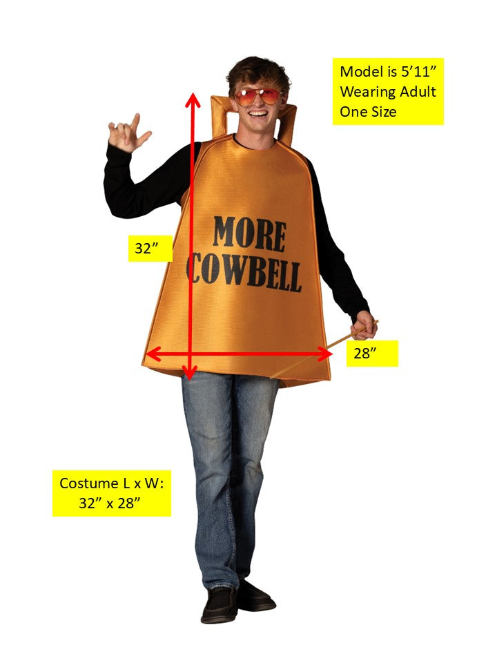 More Cowbell Costume, Adult One Size