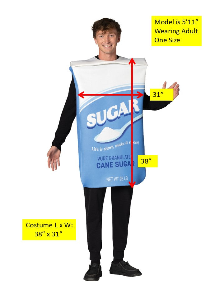 Bag of Granulated Sugar Costume, Adult One Size