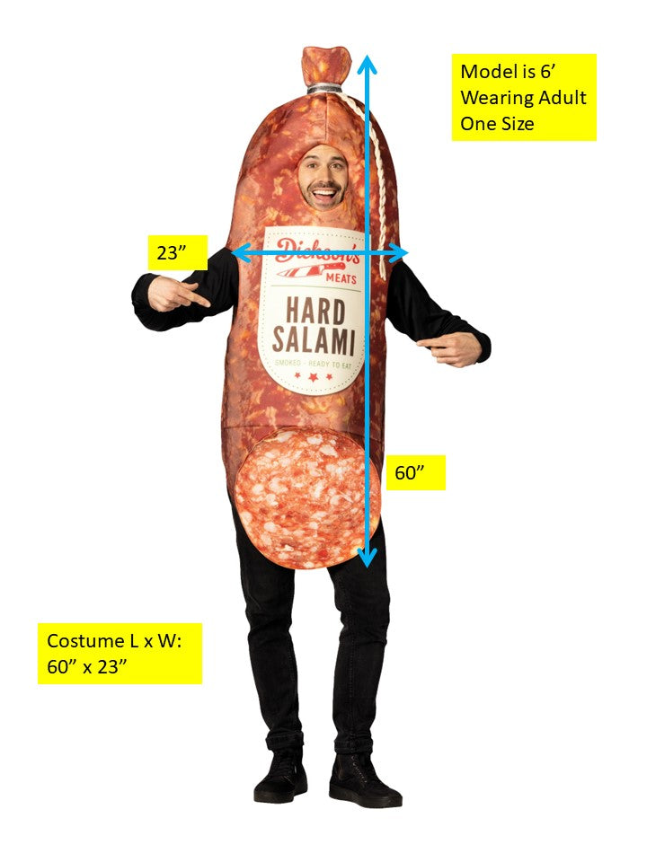 Smoked Hard Salami Halloween Costume, Adult One Size