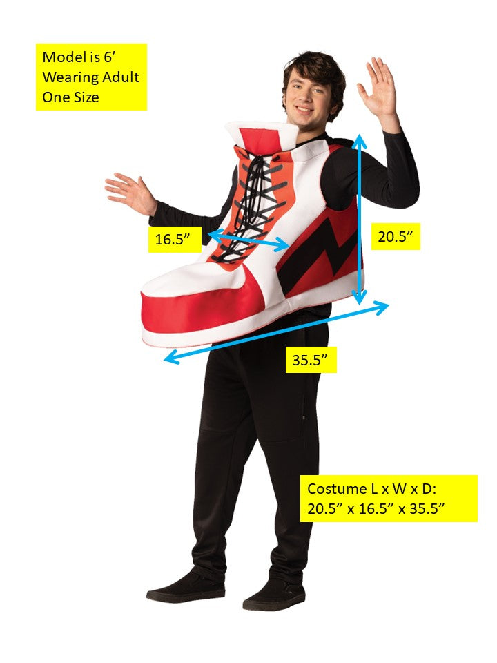 Hightop Sneaker Halloween Costume, Adult One Size