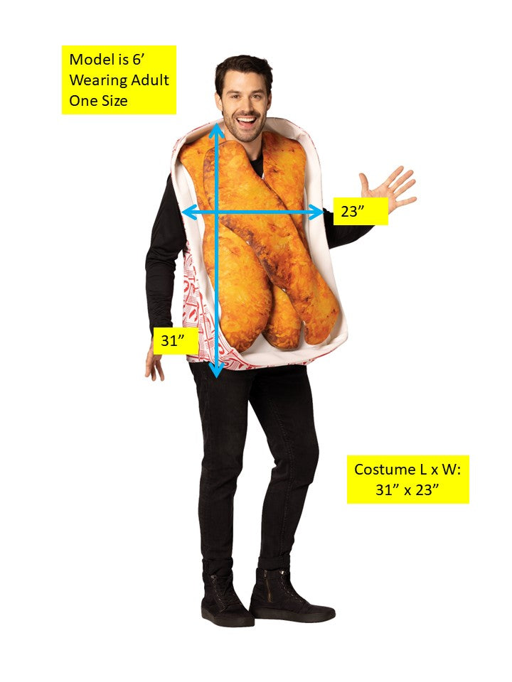 Chicken Fingers Costume, Adult One Size