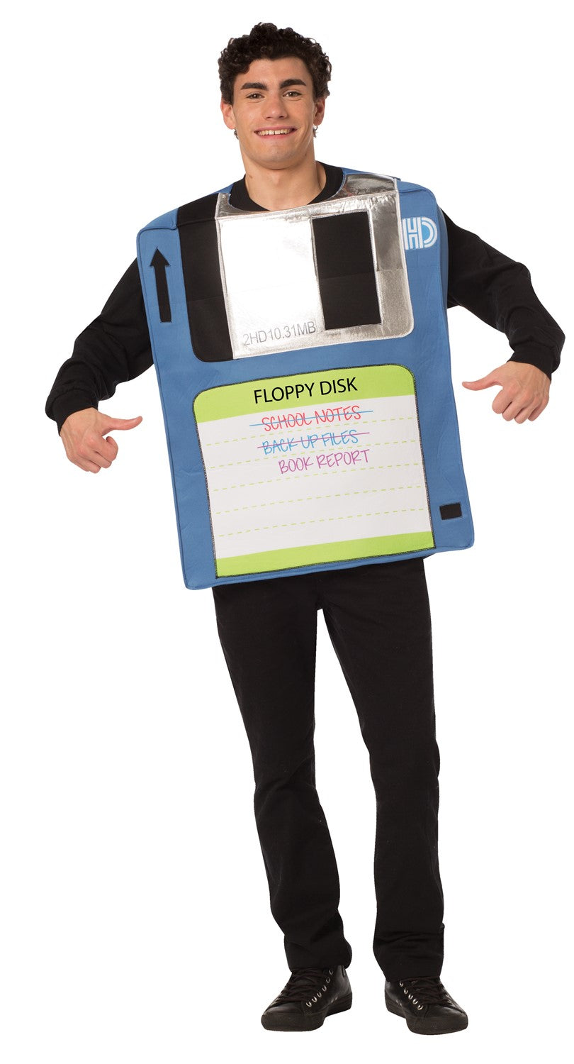 Vintage Floppy Disk Costume, Adult One Size