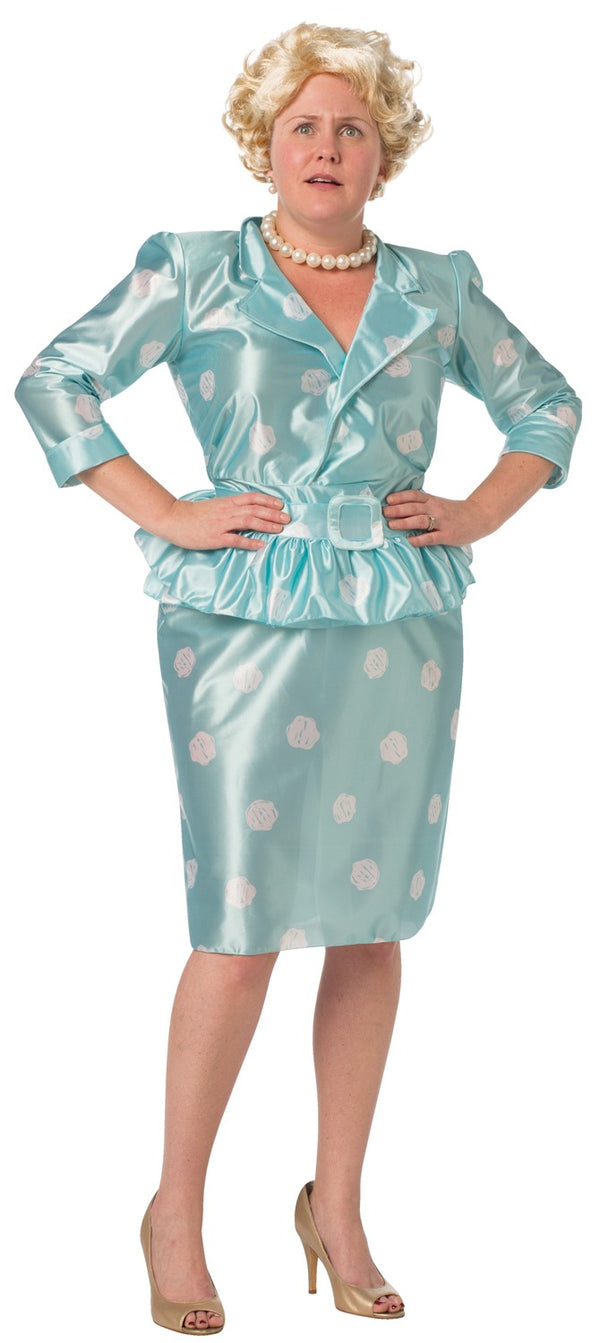 Golden Granny Ditzy Halloween Costume with Wig, Adult Size S-M