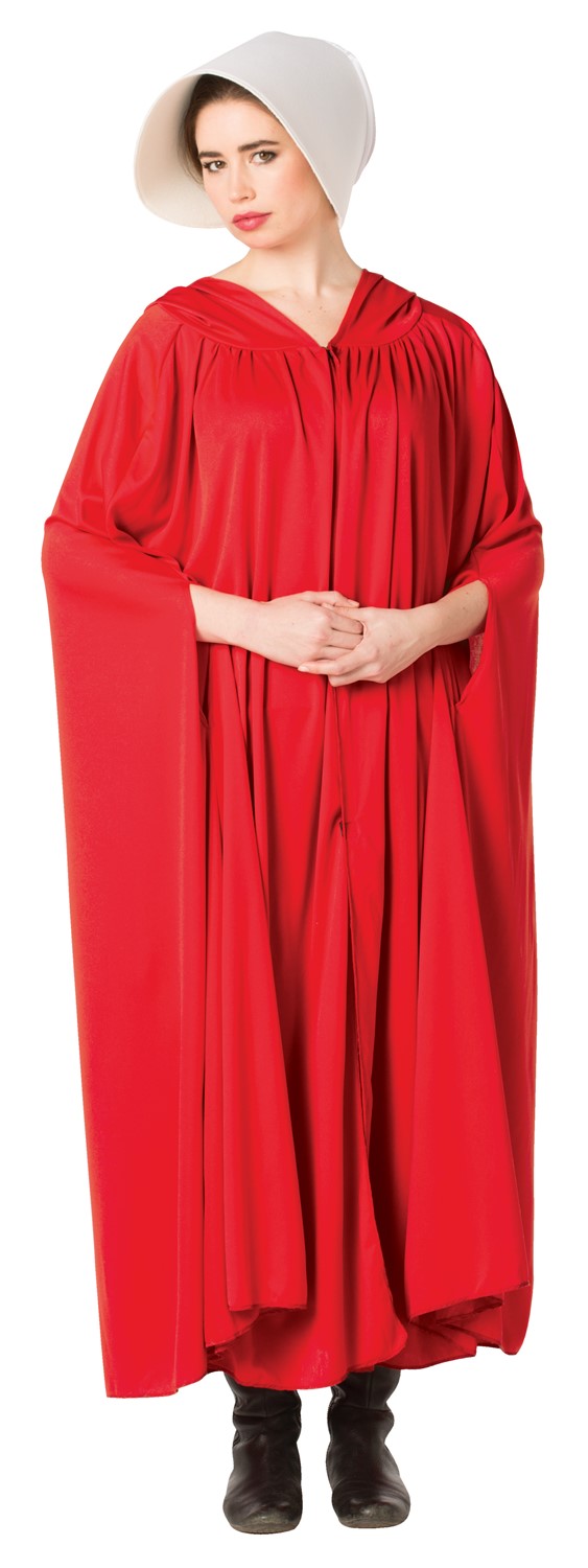 Handmaid's Red Fertility Cloak with Bonnet Costume, Adult One Size