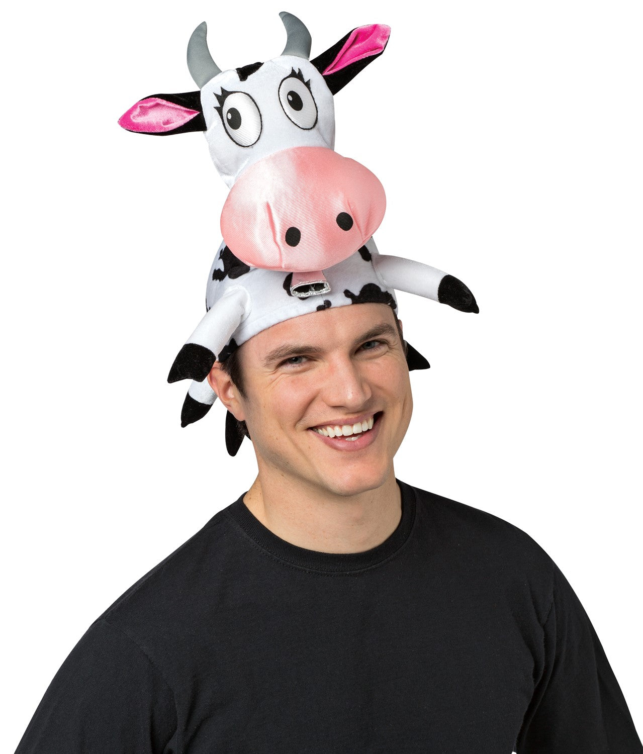 Funny White and Black Cow Hat, Adult