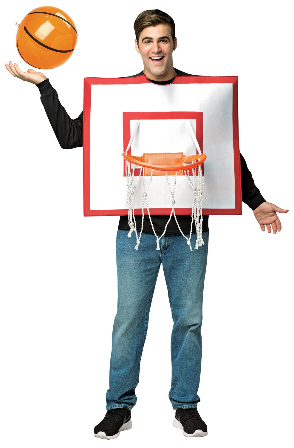 Basketball Hoop & Ball Costume, Adult One Size
