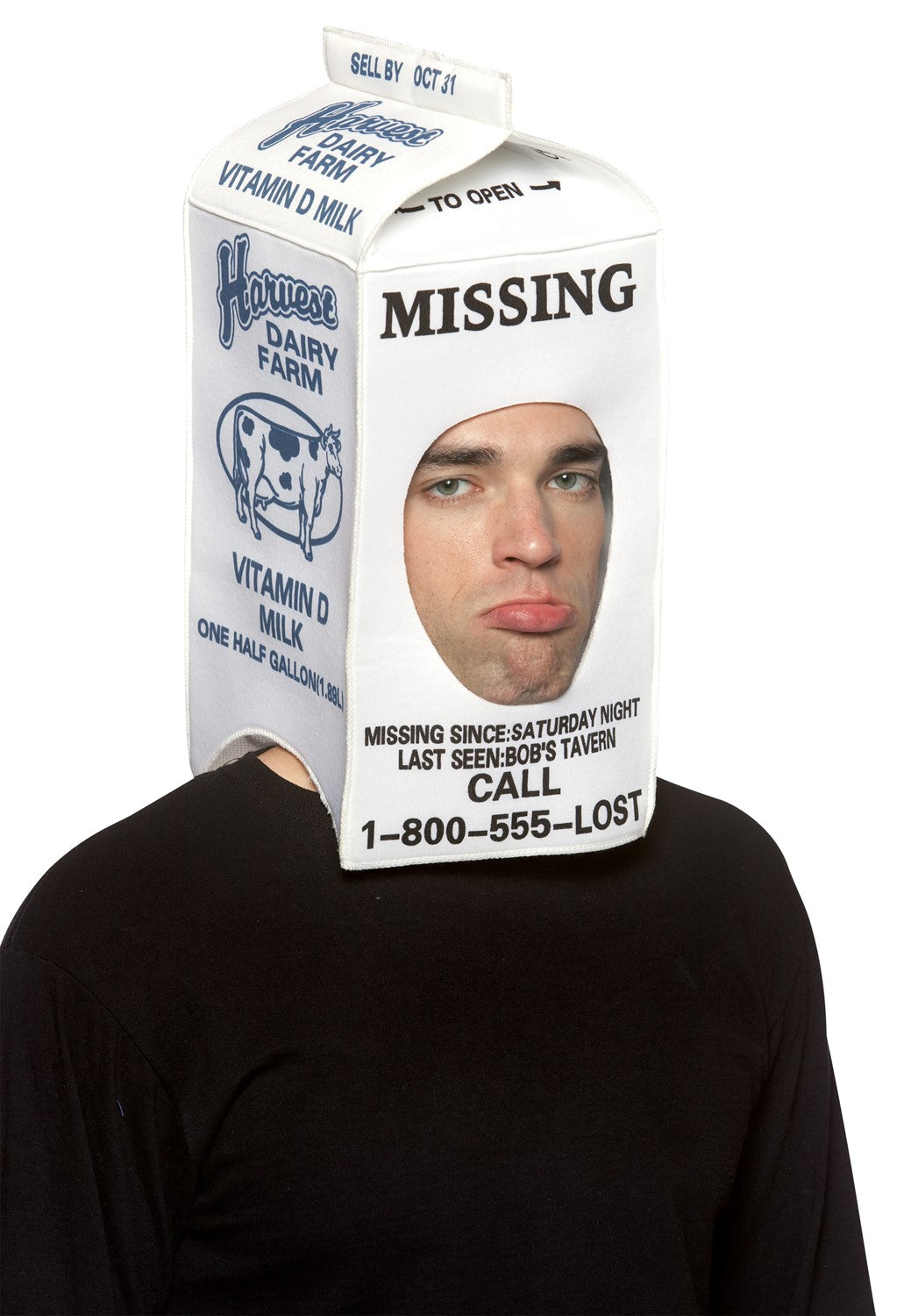 Milk Carton Hat, Adult One Size