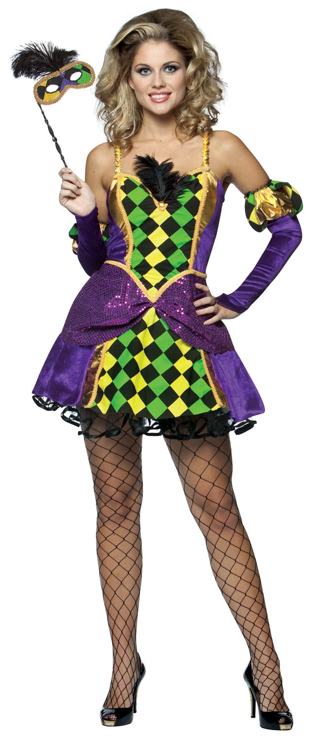 Mardi Gras Queen Halloween Costume, Women's Size S-M