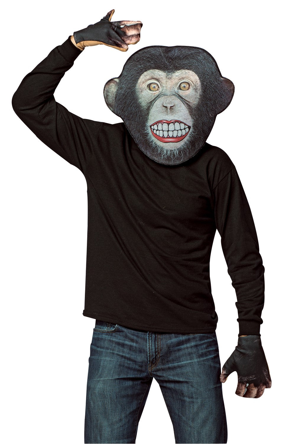 Chimp Mask Kit Halloween Costume, Adult One Size