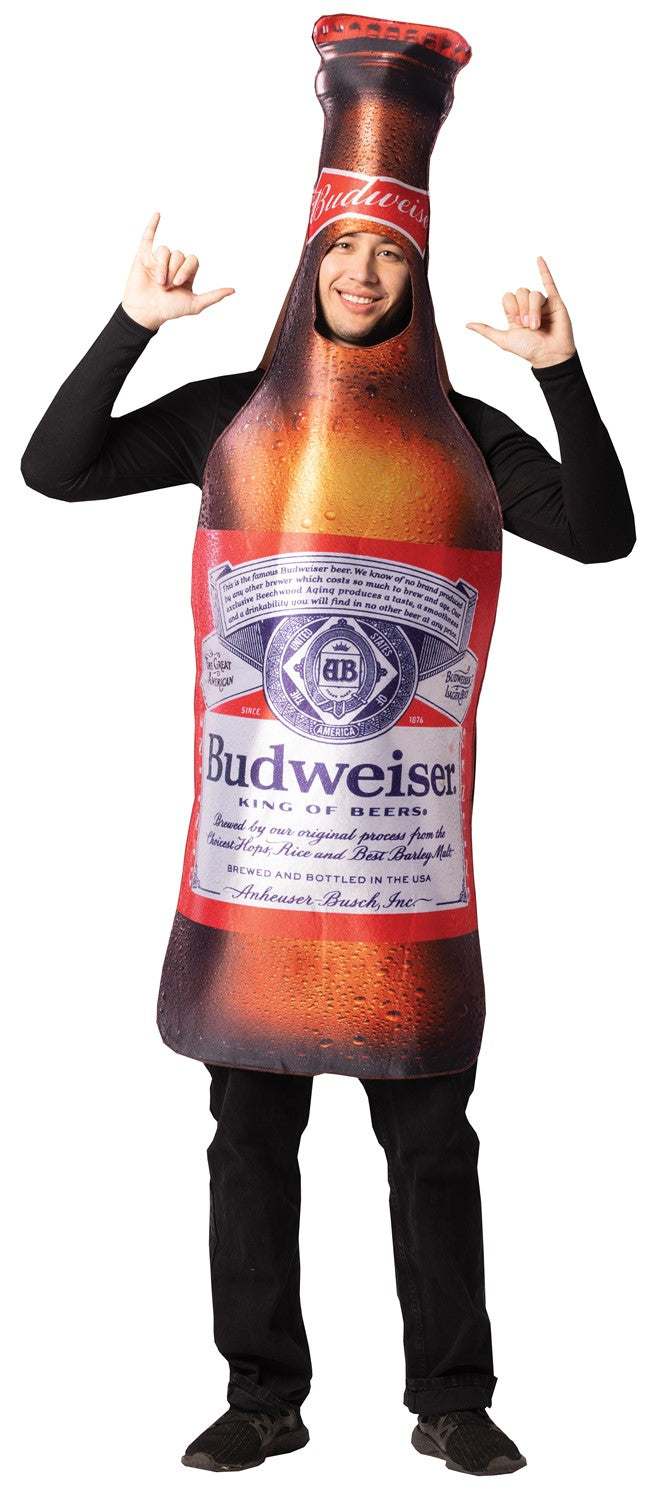 Anheuser-Busch Budweiser Beer Bottle Halloween Costume, Adult One Size