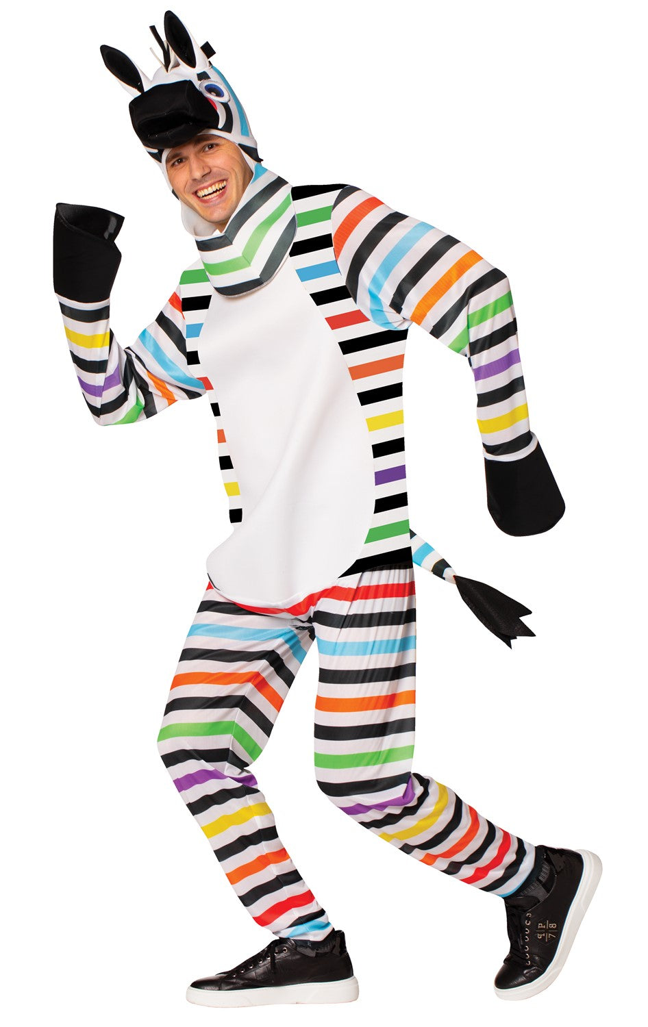 Rainbow Zebra Halloween Costume, Adult One Size