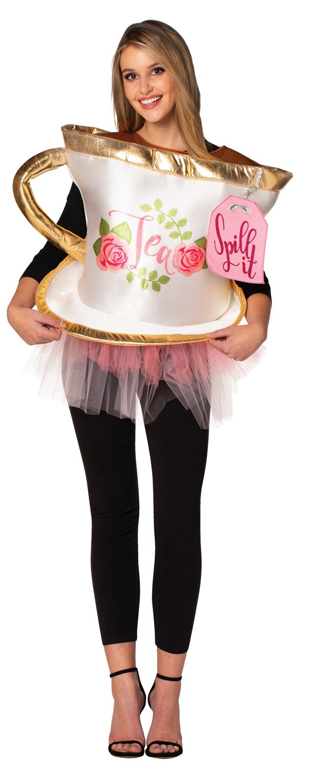Spill It Tea Cup Halloween Costume, Women's Size 2-8