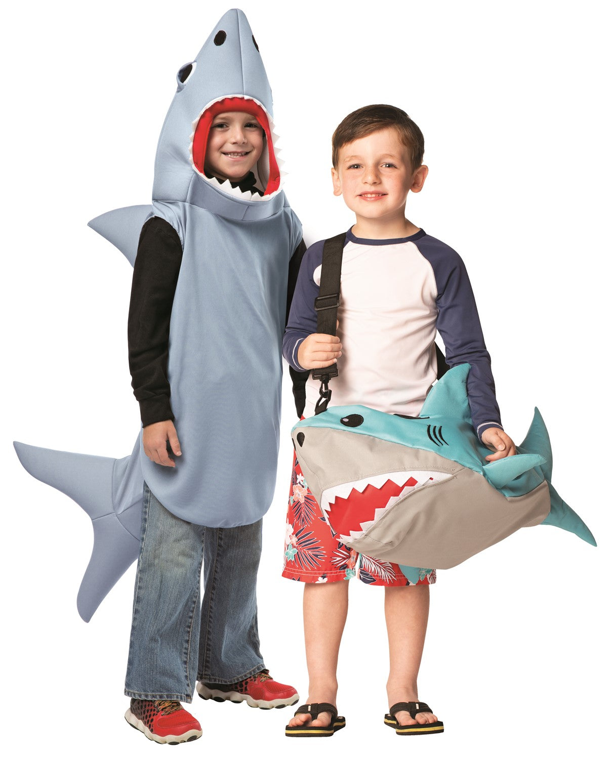 Complete Kid Shark, Sand Shark Child Costume & Shark Duffle Halloween Set