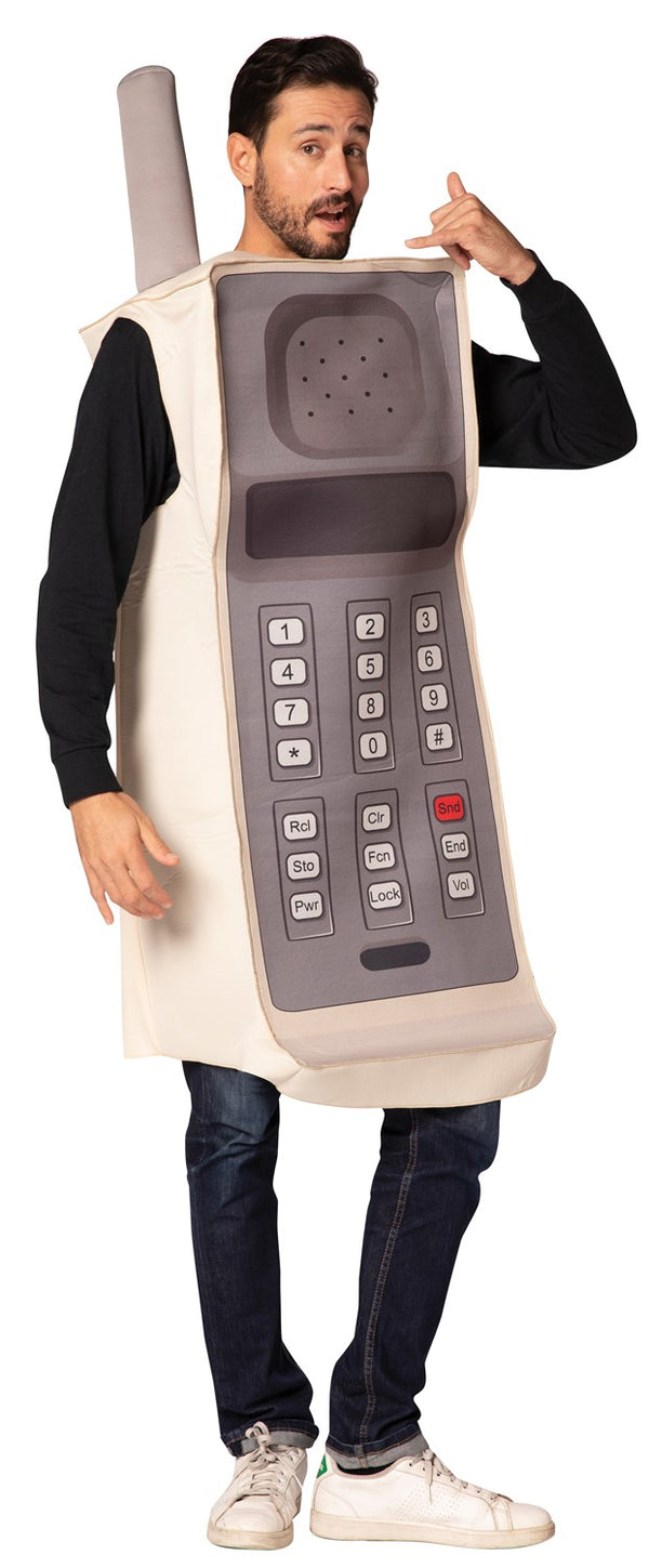 Retro Brick Cell Phone Halloween Costume, Adult One Size