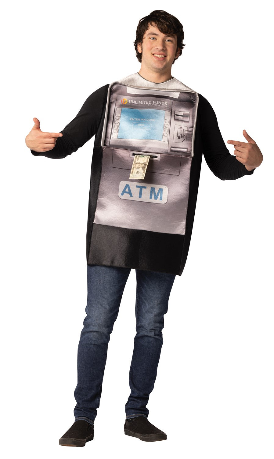 ATM Cash Machine Halloween Costume, Adult One Size