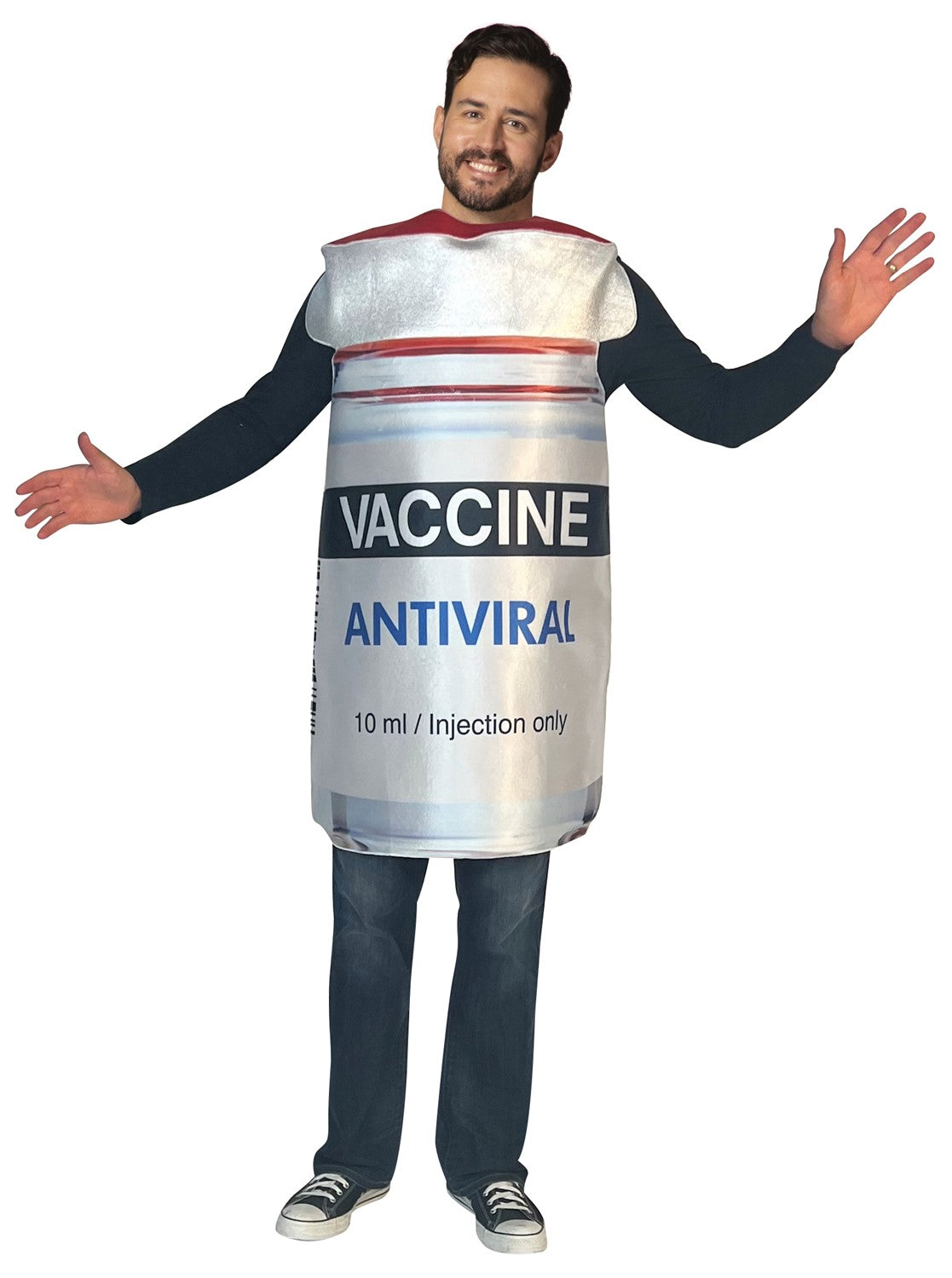 Antiviral Vaccine Bottle Halloween Costume, Adult One Size