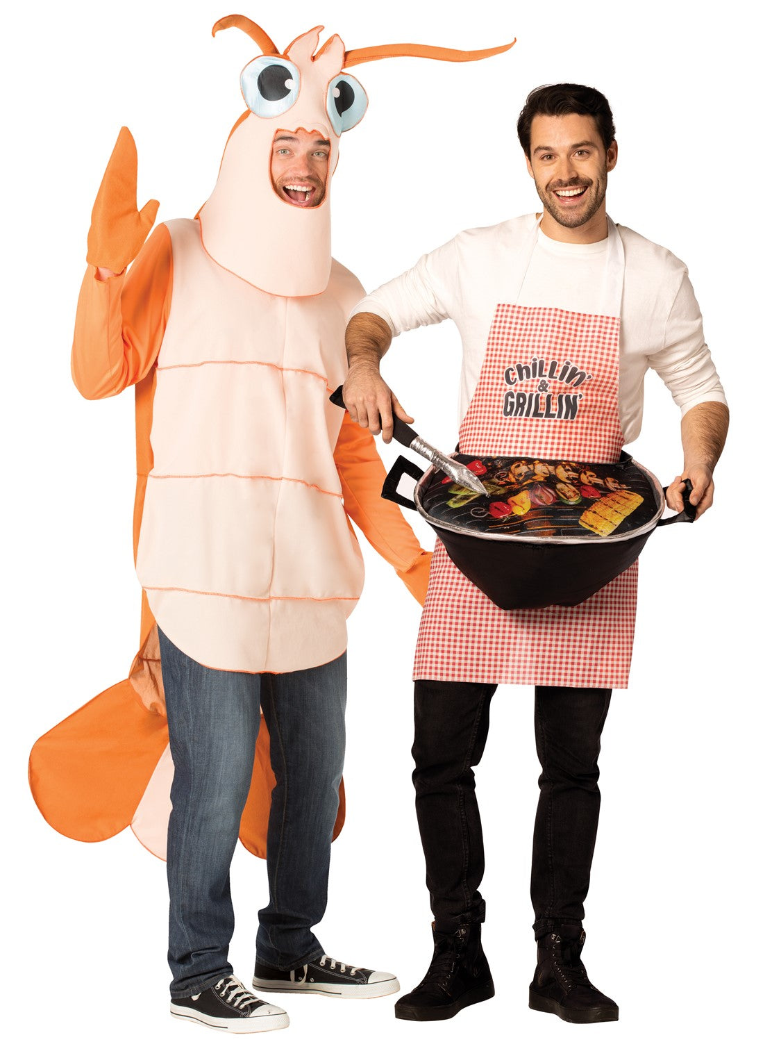 Grill Master & Shrimp Halloween Couples Costume Set, Adult One Size