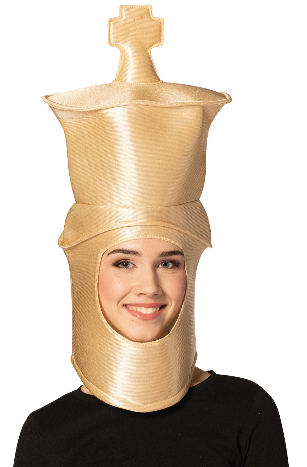 Ultimate Deluxe Beige King Chess Headpiece Mask, Adult One Size