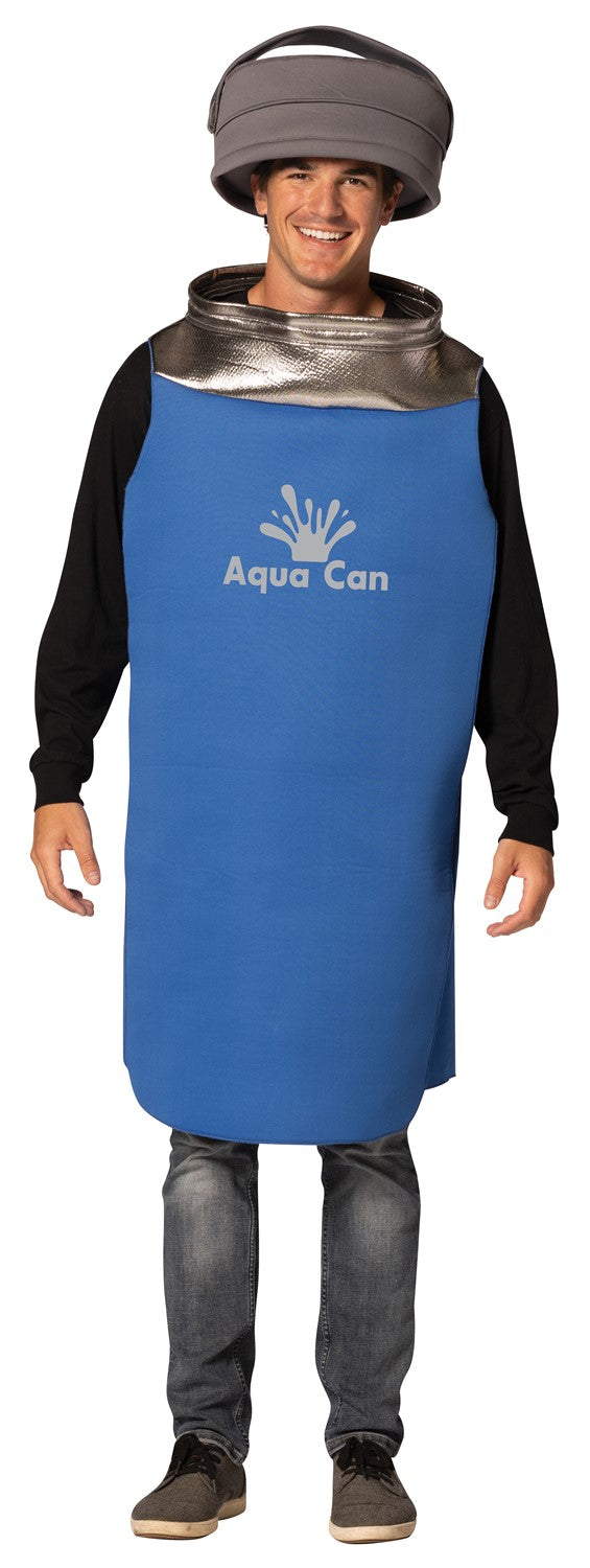 Aqua Can Water Bottle Halloween Costume, Adult One Size