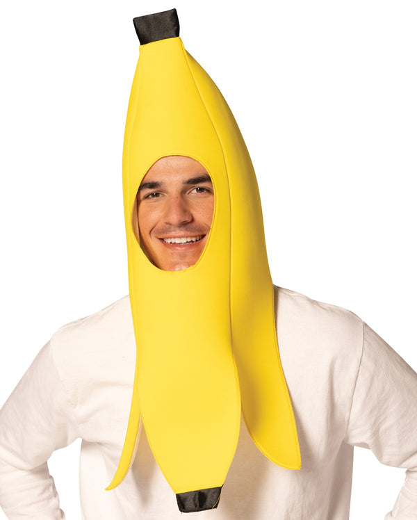 Banana Peel Headwear Costume Hat, Adult One Size