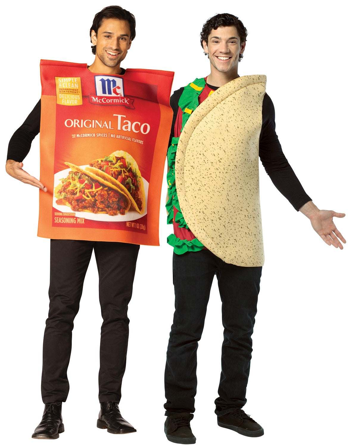 McCormick Taco Seasoning Packet & Taco Couple Costume, Adult One Size